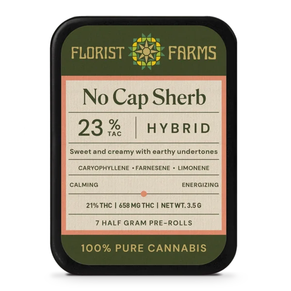 No Cap Sherb | 1/2 Gram Joints | 7pk