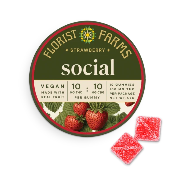 Social | Strawberry Gummies | 10pk