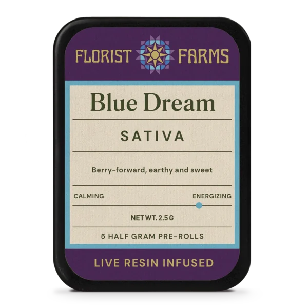 Infused Live Resin Blue Dream | 1/2 Gram Joints | 5pk